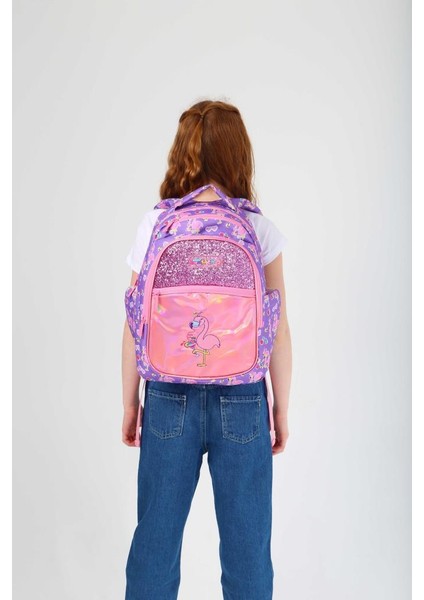 Kids Sırt Çantası Aynalı Taşlı Flamingo L5137