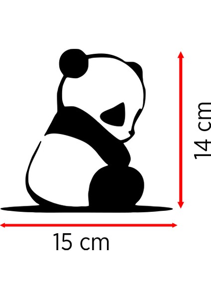 Üzgün Panda Resmi Oto Araba Cam Sticker Çıkartma Bilgisayarlar,kamyonlar, Motosikletler Için fiyatları