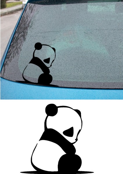 Üzgün Panda Resmi Oto Araba Cam Sticker Çıkartma Bilgisayarlar,kamyonlar, Motosikletler Için indirimleri