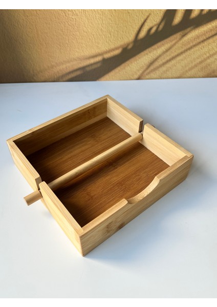 Modern Bambu Peçetelik - 18X18X5 cm modelleri