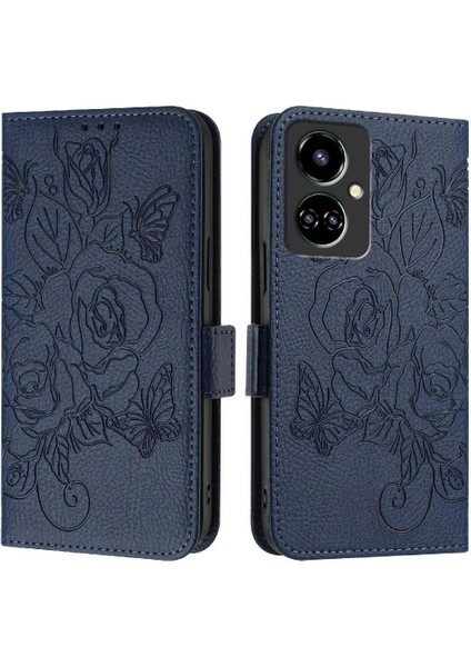 Tecno Camon 19 Manyetik Cüzdan Pu Deri Kredi Kartı Yuvası ile Kılıf (Yurt Dışından)