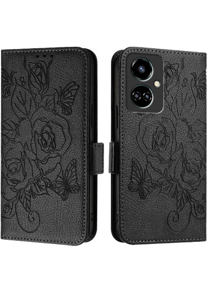 Tecno Camon 19 Manyetik Cüzdan Pu Deri Kredi Kartı Yuvası ile Kılıf (Yurt Dışından)