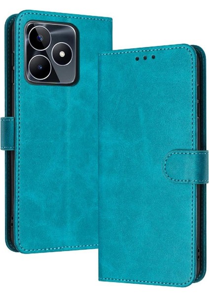 Kart Yuvası Saf Renk ile Realme C51 4g Pu Deri Için Flip Case (Yurt Dışından)