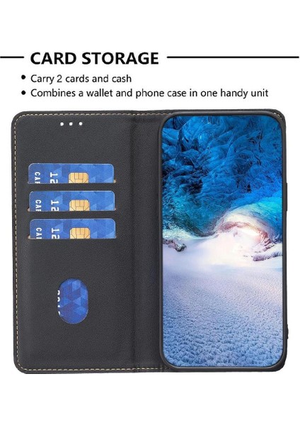 Samsung Galaxy M34 5g Iş Çoklu Kart Yuvası Manyetik Pu Için Flip Case (Yurt Dışından)