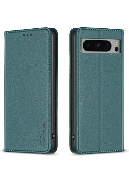 Google Piksel 8 Pro Pu Deri Çok Renkli Manyetik Cüzdan Için Flip Case (Yurt Dışından)