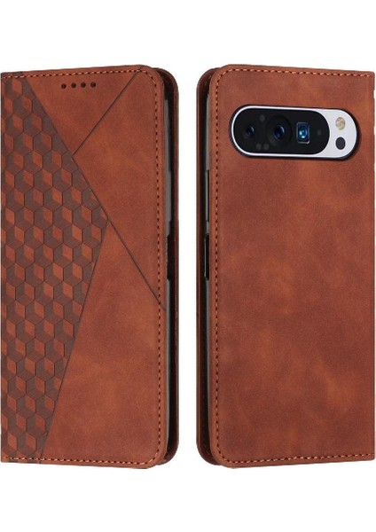 Google Piksel 9 Pro Pu Deri Kickstand Kart Ekleme Için Flip Case (Yurt Dışından)