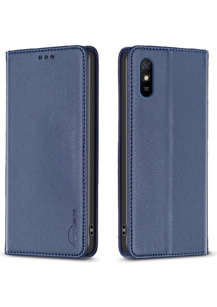 Xiaomi Redmi 9A Iş Manyetik Cüzdan Pu Deri Yuvası Için Flip Case (Yurt Dışından)