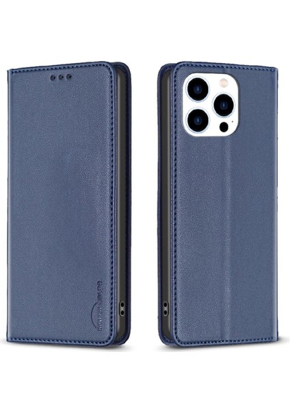 IPhone 15 Pro Iş Için Flip Case Çok Renkli Çoklu Kart Yuvası Pu Cüzdan (Yurt Dışından)