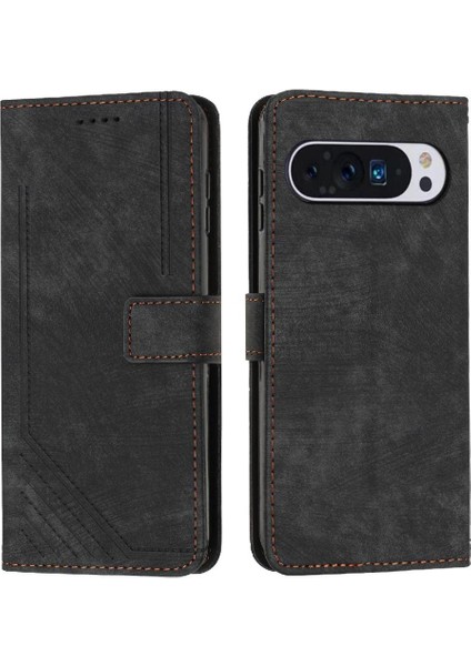 Google Piksel 9 Pro Xl Pu Deri Kart Ekleme Kickstand Için Flip Case (Yurt Dışından)
