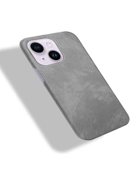 IPhone 14 Için Retro Durumda Artı Uyumluluk Retro Lychee Desen Anti (Yurt Dışından)