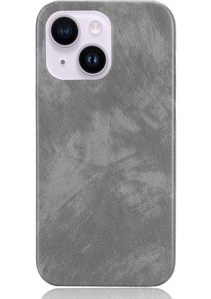 IPhone 14 Için Retro Durumda Uyumluluk Anti Scratch Lychee Desen Kapak (Yurt Dışından)