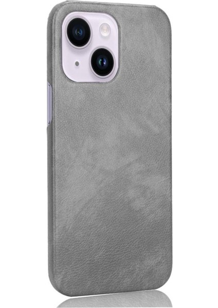 IPhone 14 Için Retro Durumda Uyumluluk Anti Scratch Lychee Desen Kapak (Yurt Dışından)