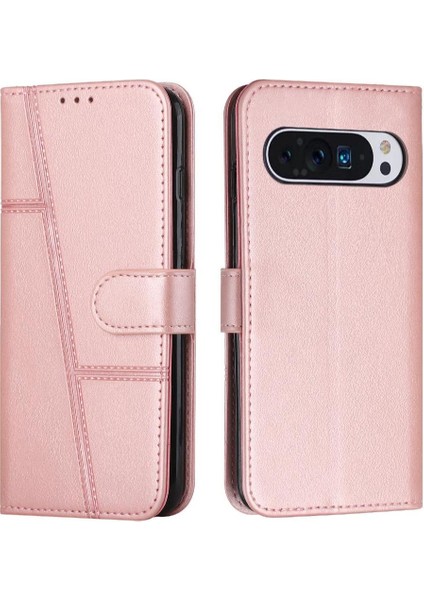 Google Piksel 9 Pro Kart Ekleme Tam Koruma Pu Tarafı Için Flip Case (Yurt Dışından)