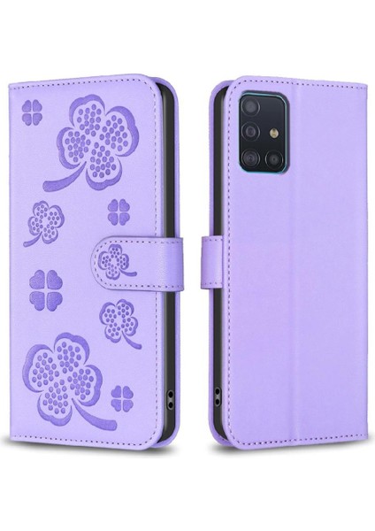 Samsung Galaxy A51 4g Pu Deri Çok Renkli Kart Yuvaları Için Flip Case (Yurt Dışından)