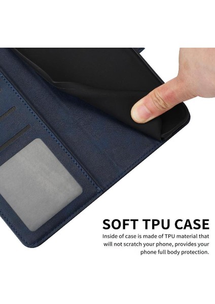 Toka ile Kart Yuvası Saf Renk Pu Deri ile IPhone 16 Için Flip Case (Yurt Dışından) modelleri
