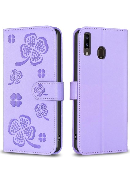 Samsung Galaxy A20 Için Flip CASE/A30 Pu Deri Çok Renkli Yonca Çiçek (Yurt Dışından) indirimleri