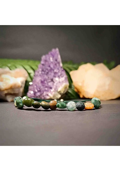 Akik Amorf Kesim Makrome Örgü Doğal Taş Bileklik fiyatları