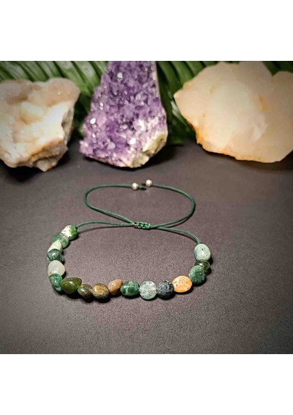 Akik Amorf Kesim Makrome Örgü Doğal Taş Bileklik indirimleri