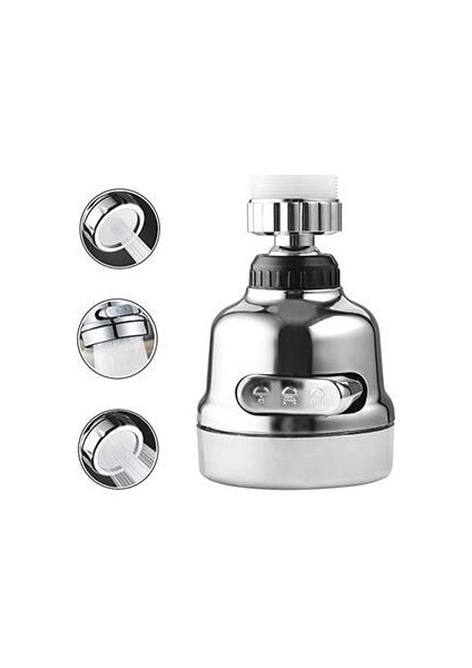 Krom 3 Fonksiyonlu Musluk Ucu