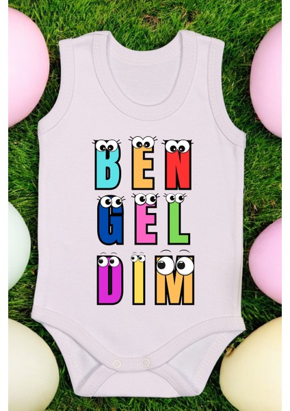 Ben Gel Dim Baskılı Pamuk Atlet Zıbın