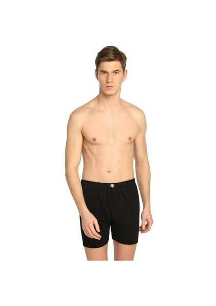 Erkek Ribana (Likralı) Arjantin (Paçalı) Boxer 12'li Paket (Siyah)