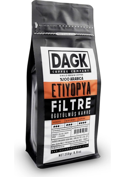 Filtre Kahve Etiyopya 250 gr Öğütülmüş