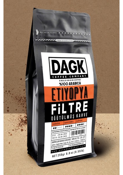 Filtre Kahve Etiyopya 250 gr Öğütülmüş