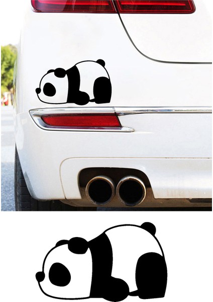 Yorgun Panda Resmi Oto Araba Cam Sticker Çıkartma Bilgisayarlar,kamyonlar, Motosikletler Için