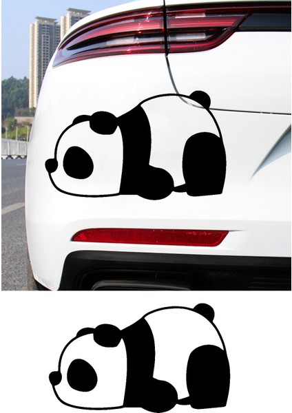 Yorgun Panda Resmi Oto Araba Cam Sticker Çıkartma Bilgisayarlar,kamyonlar, Motosikletler Için modelleri
