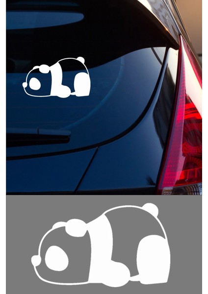 Yorgun Panda Resmi Oto Araba Cam Sticker Çıkartma Bilgisayarlar,kamyonlar, Motosikletler Için