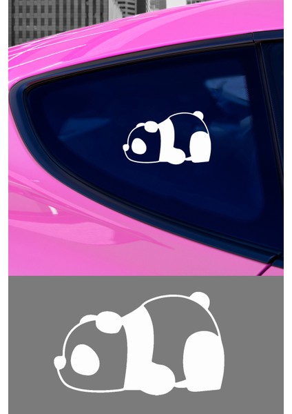 Yorgun Panda Resmi Oto Araba Cam Sticker Çıkartma Bilgisayarlar,kamyonlar, Motosikletler Için modelleri