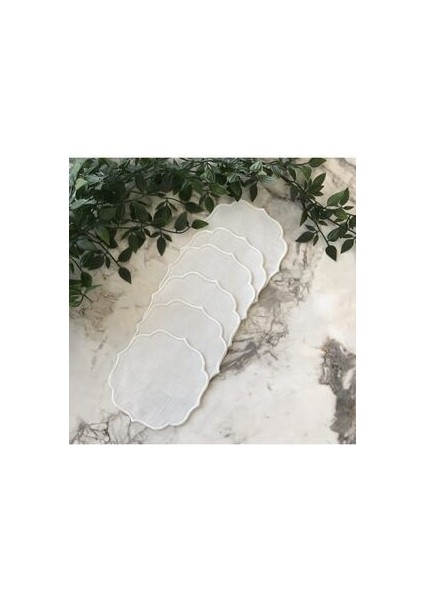 6'lı Sade Kokteyl Peçetesi | Ekru