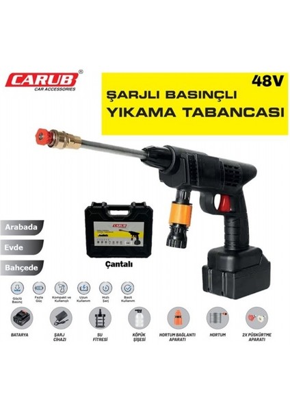 Oto Yıkama Tabancası Şarjlı Basınçlı BR0922536