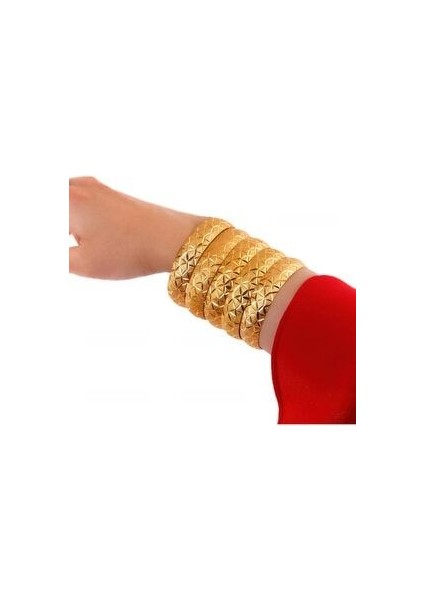 22 Ayar Altın Kaplama Cam Kırığı Model 1.5 cm Bilezik
