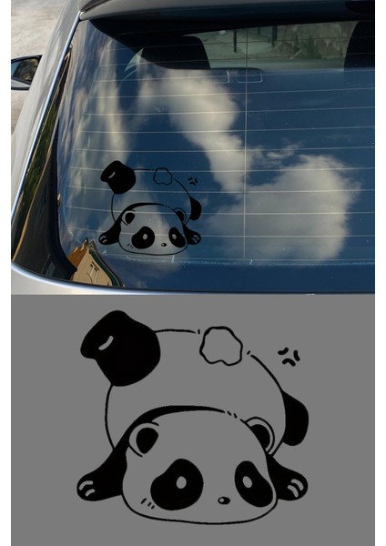 Şaşkın Komik Panda Resmi Oto Araba Cam Sticker Çıkartma Bilgisayarlar,kamyonlar, Motosikletler Için fırsatları