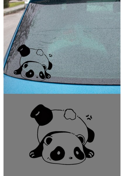Şaşkın Komik Panda Resmi Oto Araba Cam Sticker Çıkartma Bilgisayarlar,kamyonlar, Motosikletler Için indirimleri