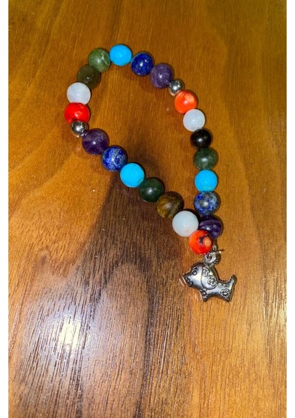 Çin Takvimi Burçları 7 Çakra Doğal Taş Bileklik Hand Made El Işi Feng Shui Ejderha Yılı Koruyucu Hayvan Dog Köpek Objeli fiyatları