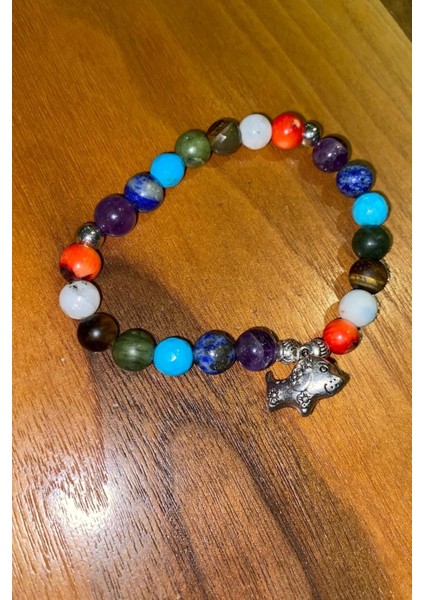 Çin Takvimi Burçları 7 Çakra Doğal Taş Bileklik Hand Made El Işi Feng Shui Ejderha Yılı Koruyucu Hayvan Dog Köpek Objeli modelleri