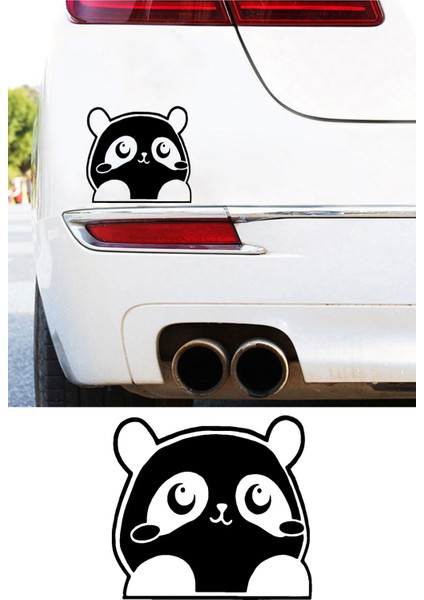 Hüzünlü Panda Resmi Oto Araba Cam Sticker Çıkartma Bilgisayarlar,kamyonlar, Motosikletler Için