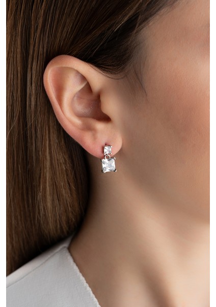 925 Ayar Gümüş Baget Taşlı Küpe fiyatları