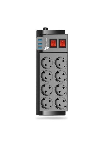 Blic Fulltech 8'li Termal Akım Korumalı Priz 3 USB Li - Çocuk Korumalı