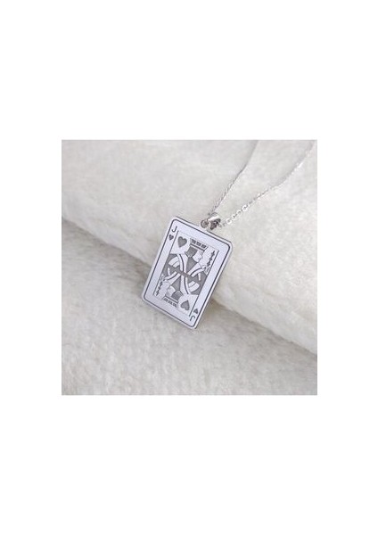 925 Ayar Gümüş Iskambil Kağıdı (Vale) Kolye