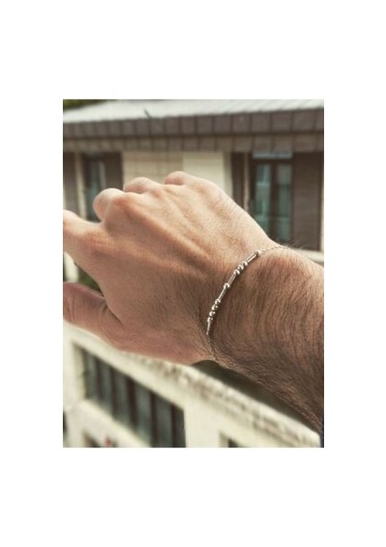 925 Ayar Gümüş Zincir Çift Mors Alfabesi Bileklik (2 Bileklik) fırsatları