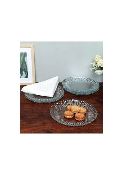 Beyaz Aurora 6'lı Pasta Tabağı 10512