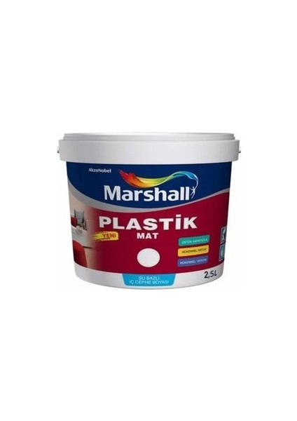 Plastik Mat Silinebilir Iç Cephe Boyası Pembe Inci 2,5 Lt (3,5 Kg)