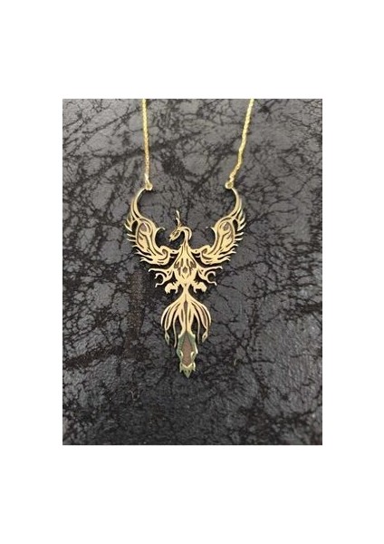 Kadın Altın Kaplama Gümüş Anka Kuşu Kolye modelleri