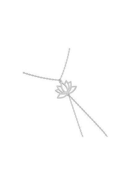 Lotus Çiçeği Beyaz Gümüş Şahmeran