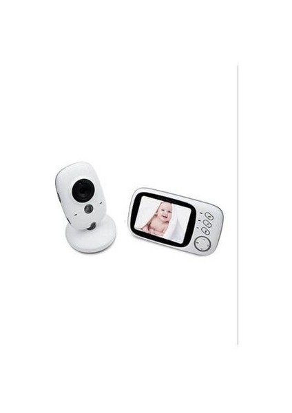 Bebek Monitörü - Bebek Izleme Kamerası LCD Ekranlı Gece Görüşlü Oda Sıcaklığı Kontrollü Kablosuz Ip