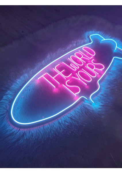 The World Is Yours Neon Led Tabela(80x30cm)