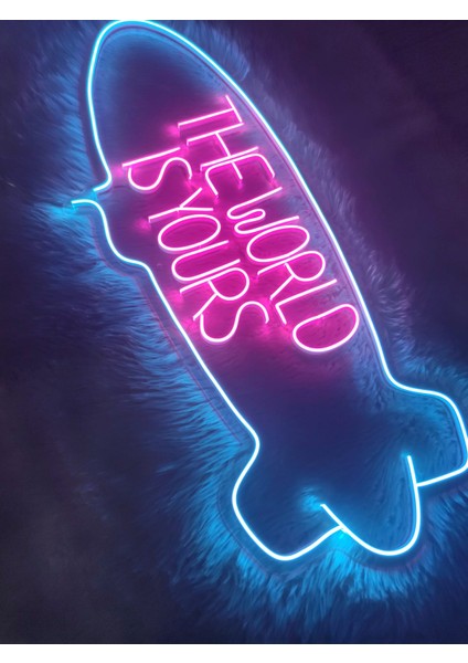 The World Is Yours Neon Led Tabela(80x30cm)
